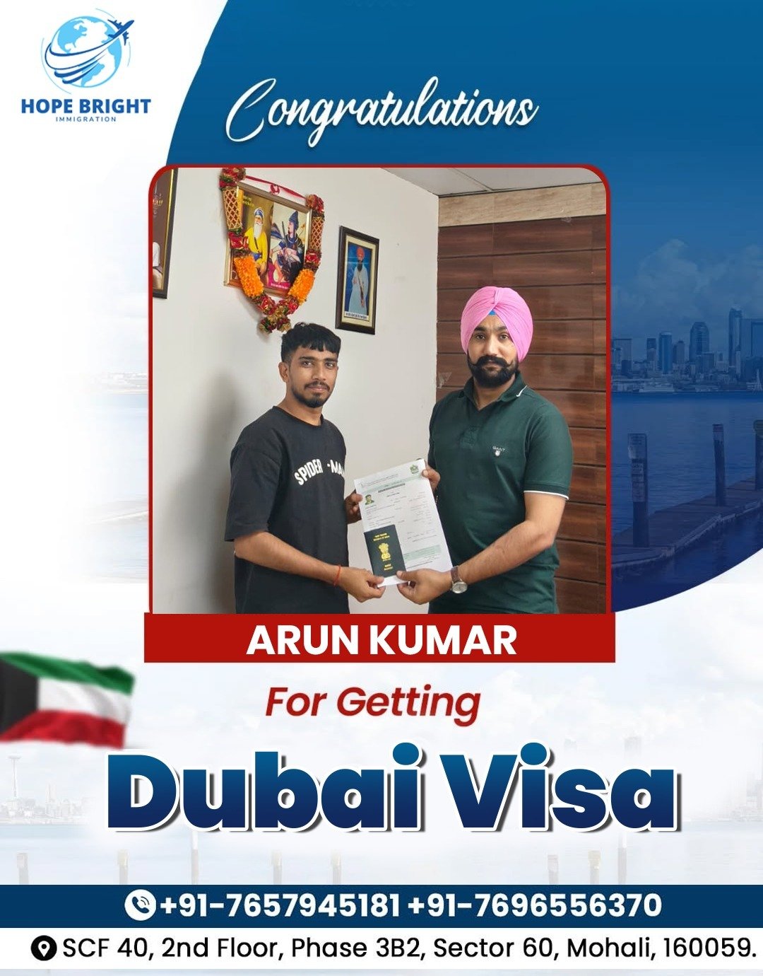 Client Testimonial & Visa Approval